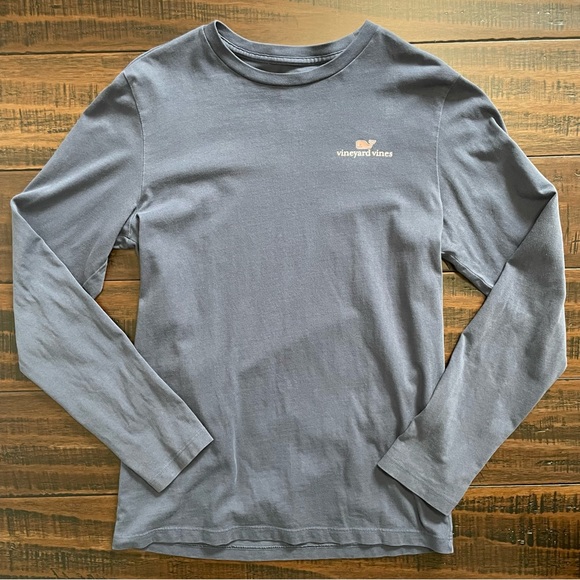 Vineyard Vines Navy Blue Long Sleeve T-Shirt Size Medium 12-14 - Picture 4 of 8